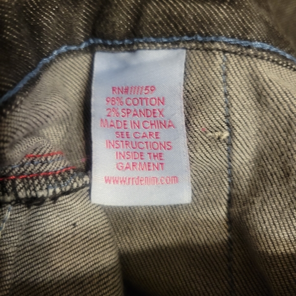 NWOT R Revolution Black Denim Jeans Long Tall - Picture 5 of 6